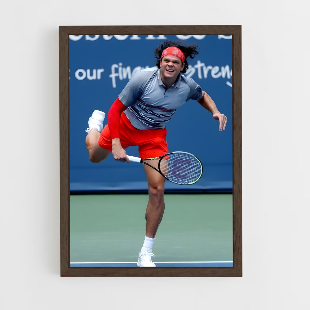 Poster Saut de Raonic – affiche Tennis (vue 5)